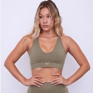 Set Active Luxform Racer V Bra - Sage